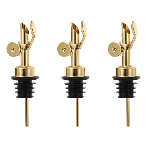 3 Pack Nonrust Stahl Automatische Spirituosengurner Leckdosen Weinflaschen Ausgüsse Für Ölessig Robuste Küchen Werkzeug Restaurant Grade Ölgieß Nicht Raus Stahl von KAHDGSS