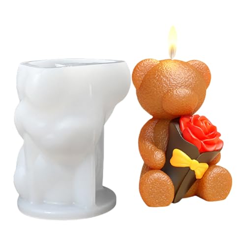 Bären Kaninchen Silikonform Gips Für Kerzenseife Herstellung Fondantform Epoxidharz Kreativer Kerzenform von KAHDGSS
