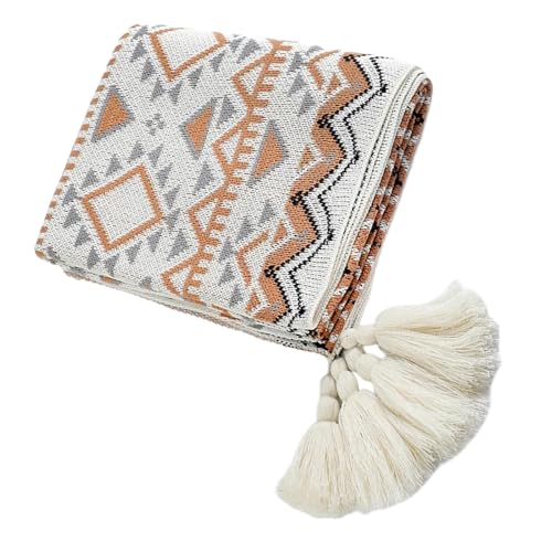 Bequeme Acryl Bohemians Werfen Decken Schlafstreifen Picknicks Quilt Verbessert Jeden Raum Mit Seinem Warmen Ästhetischen Sofa von KAHDGSS