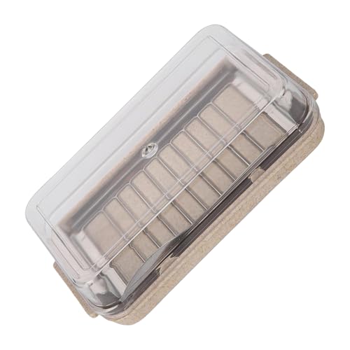 Butterschneider mit transparenten Abdeckungen und Edelstahlschneider, Käse-Aufbewahrungsbehälter für Küche, Kühlschrank, transparente Butterdose mit Cutter von KAHDGSS