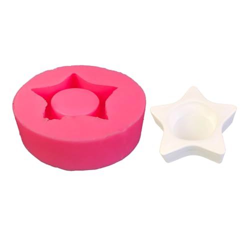 Candlestick Silicon Form Sternform Kerzenhalter Formen Epoxidguss Schmuckschachtel Behälter Harz Kerzenzubehör Herstellen von KAHDGSS