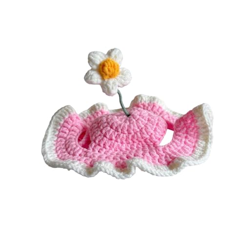 KAHDGSS Dekorative Haustierhuthunde Katzen Kopfbedeckung Geburtstag Kostüm Gehäkelte Gestrickte Blumenhund Weihnachtsfeier KAHDGSS Dekorative Haustierhuthunde Katzen Kopfbedeckung Geburtstag Kostüm Gehäkelte Gestrickte Blumenhund Weihnachtsfeier von KAHDGSS