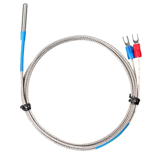 Edelstahltemperatursensoren Thermoelement 1/2/3/4/5m Geflochtenes Kabel K Typ 30 X 4 Mm Sonde 0-400 ℃ Anschlussanschluss Edelstahltemperatursensoren Thermoelement 1/2/3/4/5m Geflochtenes Kabel K Typ 30 X 4 Mm Sonde 0-400 ℃ Anschlussanschluss von KAHDGSS
