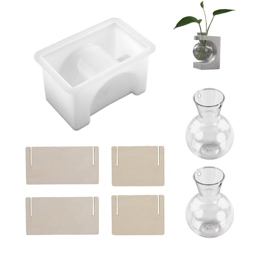 Flexible Silikonform Für Handgefertigte Harz Handwerkstrohr Pflanzer Display Rack Rechteckvase Vase Organizer Form Handgefertigte Harzgussform von KAHDGSS