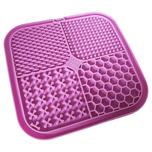 Futtermatte aus lebensmittelechtem Silikon, für langsames Füttern, rutschfeste Saugbasis, einfache Reinigung, Design Verdauung, rutschfester Saugnapf, Haustier-Fütterunterlage von KAHDGSS