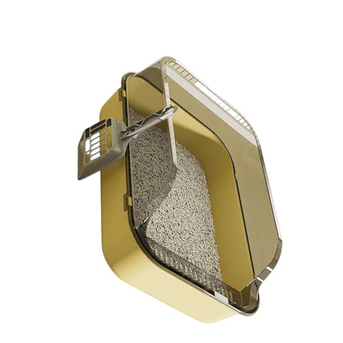 KAHDGSS Halb Geschlossene Katzen Katzentoilette Hochwand Antisplash Design Verdickter Geruchskontrolle Leicht Zu Reinigen Katzen Toilette Für Heimgebrauch Badezimmer von KAHDGSS