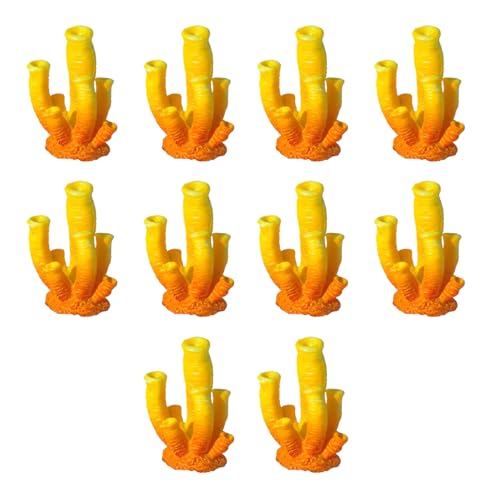 KAHDGSS 10pcs Farbenfrohe Künstliche Korallen Dekoration Simulation Korallen Landschaft Für Bettas Fischtanks Schöne Styles Polyresin Accessoires von KAHDGSS