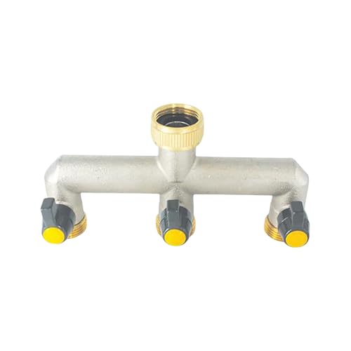 KAHDGSS 3/4-Zoll-Messing-Adapter mit 3/4-Auslass-Adapter mit vertieften Gewinden und Dichtungsringen, Mehrzweck-Ventile für stabile Geräteanschlüsse, rostfreie Wassersplitterventile für den von KAHDGSS