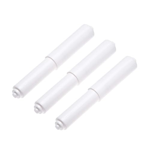 KAHDGSS 3 x WC-Roller, gefedert, weiß, schwarz, Badezimmer-Halter, Ersatzwerkzeug von KAHDGSS