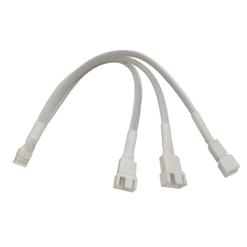 KAHDGSS 4Pin Lüftersplitteradapter 1 Bis 3 Verlängerungskabel Für Mehrere Kühlventilatoren Mit Signalen Synchronisations Und Stromversorgungslüfteranschlüssen von KAHDGSS