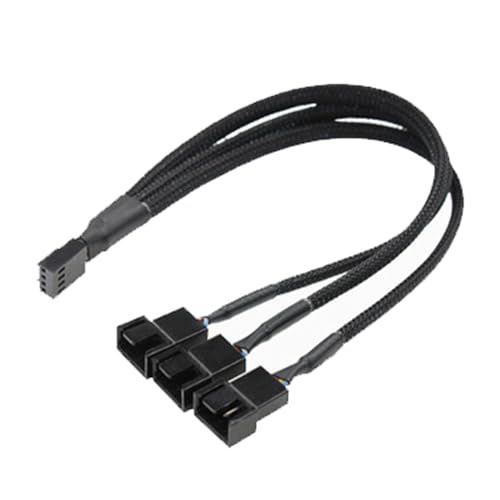 KAHDGSS 4Pin Lüftersplitteradapter 1 Bis 3 Verlängerungskabel Für Mehrere Kühlventilatoren Mit Signalen Synchronisations Und Stromversorgungslüfteranschlüssen von KAHDGSS