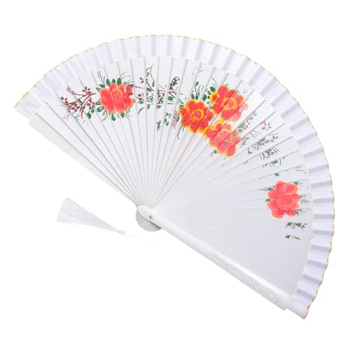 KAHDGSS Elegante Spanische Tanzende Fan Doppelseitig Handgemalte Blumenfalten Für Auftritte Und Dekoration Dekorative Faltung KAHDGSS Elegante Spanische Tanzende Fan Doppelseitig Handgemalte Blumenfalten Für Auftritte Und Dekoration Dekorative Faltung von KAHDGSS