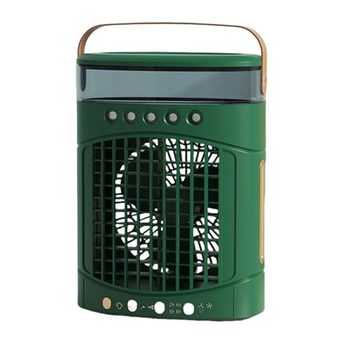 KAHDGSS Flügelloser Ventilator mit Nebelbehältern und einstellbarer Geschwindigkeit, tragbare Klimaanlage mit 7 Farben, Nachtlicht für Schlafzimmer, leiser Schlafzimmer-Ventilator von KAHDGSS