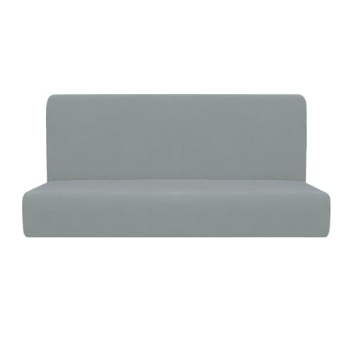 KAHDGSS Graues Stretchsofa Bettbezüge Ohne Armlehnen Polyester Futon Sofa Slipcover Für 3seerer Futon Couch Leicht Zu Versorgen Polyester Spandex von KAHDGSS