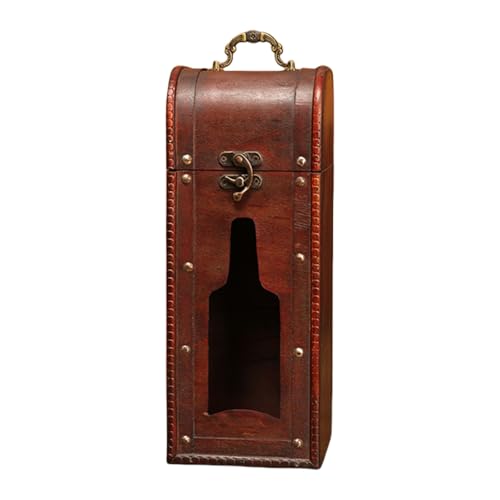 KAHDGSS Handwerkstabiler Holzwein Aufbewahrungsbox Tragbares Zubehör Für Hochzeiten Jubiläen Und Geschäftsversammlungen Täglich Weinpräsentation Box von KAHDGSS