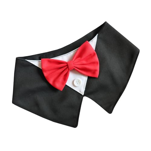 KAHDGSS Hunde Gentleman Bowtie Kragen Weiche Leinwand Krawatte Modezubehör Schnellverstellbares Design Komfortable Haustier Kernkleidung Haustier Krawatte von KAHDGSS