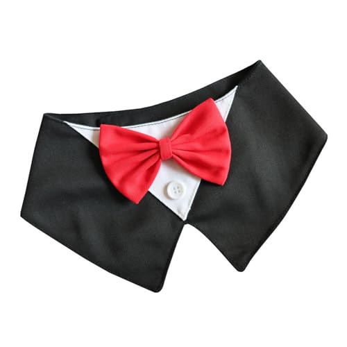 KAHDGSS Hunde Gentleman Bowtie Kragen Weiche Leinwand Krawatte Modezubehör Schnellverstellbares Design Komfortable Haustier Kernkleidung Haustier Krawatte von KAHDGSS