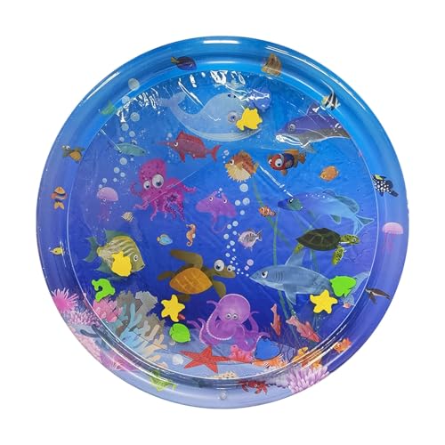 KAHDGSS Hunde Kühlmatte Katzenbett Aufblasbare Wasserbett Liege Für Kleine Katzen Wasserssensorische Spielmatte Round Liege Haustierkühlmatten Für Hunde von KAHDGSS