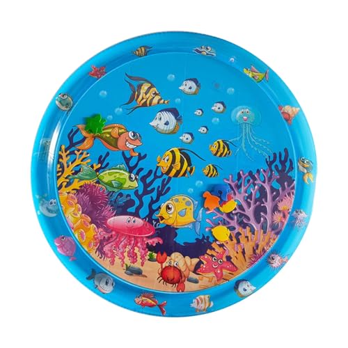 KAHDGSS Hunde Kühlmatte Katzenbett Aufblasbare Wasserbett Liege Für Kleine Katzen Wasserssensorische Spielmatte Round Liege Haustierkühlmatten Für Hunde von KAHDGSS