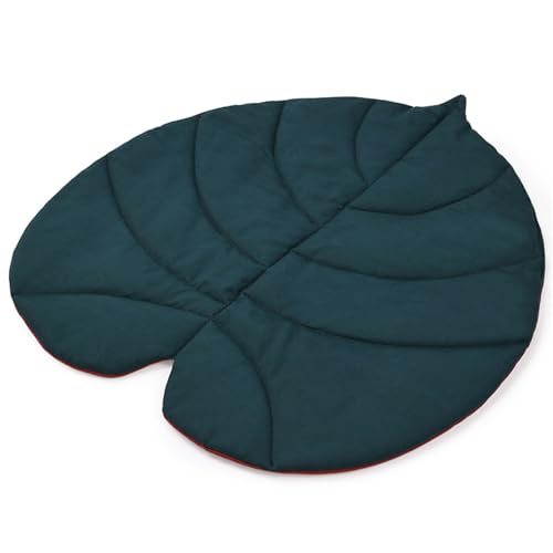 KAHDGSS Katzenbett Weiche Kissen Für Kleine Bis Große Katzen Blattform Geformtes Bettpolster Tragbares Faltbares PET Zubehör Reversible Blattkatzen Matte von KAHDGSS