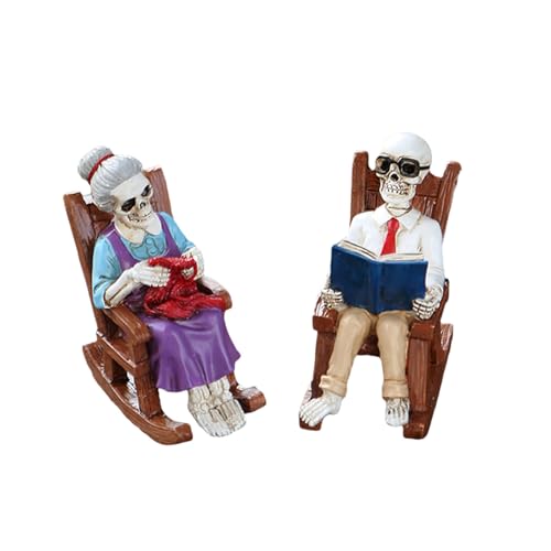 KAHDGSS Künstlerische Schaukelstuhlpaar Figurharze Handwerkskunst Innen Freien Dekoration Für Regale Tische Minimalisten Bücherregal Skulpturen von KAHDGSS