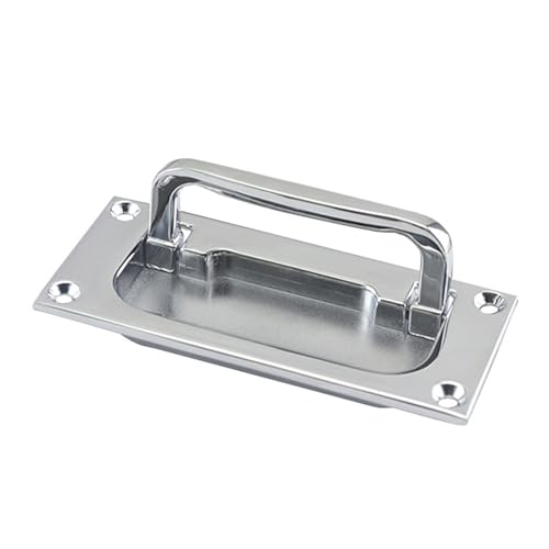 Mehrzweckfederbeladter Heldgriff Elegant Silberfarbe Accessoire Für Kommoden Und Aufbewahrungsbox Easy Installion Hochstärke Zinklegierunggriff von KAHDGSS
