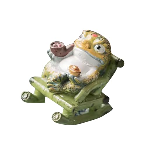 KAHDGSS Mehrzweckharzen Schaukelstuhl Frogs Teas Haustierfarbe Ändern Design Für Desktop Meditationen Dekore Und Kulturelle Geschenk Tees Haustier Mit Temperatureffekt von KAHDGSS