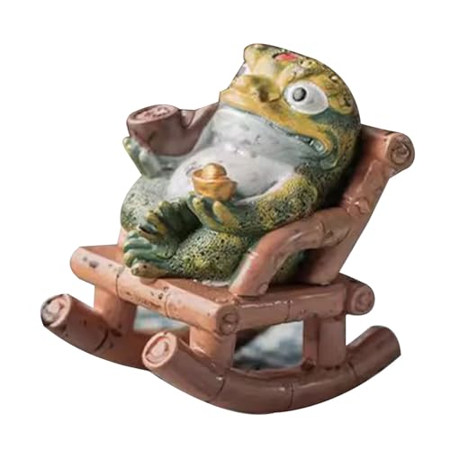 KAHDGSS Mehrzweckharzen Schaukelstuhl Frogs Teas Haustierfarbe Ändern Design Für Desktop Meditationen Dekore Und Kulturelle Geschenk Tees Haustier Mit Temperatureffekt von KAHDGSS