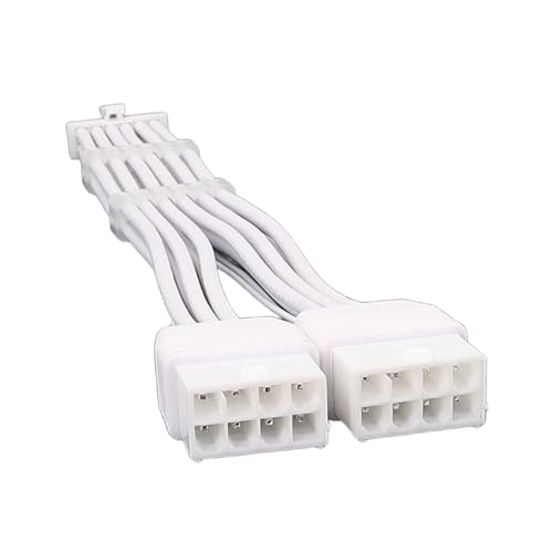 KAHDGSS PCIE5.0 12VHPWR GPU Kabel 2x8Pin Bis 16Pin GPU Erweiterungskabel Für Moderne Grafikkarte Mit Weißer Strukturierter Ästhetik KAHDGSS PCIE5.0 12VHPWR GPU Kabel 2x8Pin Bis 16Pin GPU Erweiterungskabel Für Moderne Grafikkarte Mit Weißer Strukturierter Ästhetik von KAHDGSS