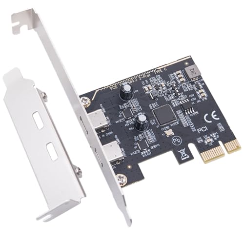 KAHDGSS PCIe Slot Auf Zwei USB 3.2 Gen1 Typ C Portweiterungskarte Auf Desktop 5Gbit / S Datenübertragung Zwei USB C PCIe Expansionskarte KAHDGSS PCIe Slot Auf Zwei USB 3.2 Gen1 Typ C Portweiterungskarte Auf Desktop 5Gbit / S Datenübertragung Zwei USB C PCIe Expansionskarte von KAHDGSS