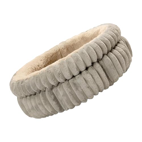 KAHDGSS Plüschkatzen Bett Für Innenkatzen Und Kleine Hunde Mit Waschbarem Abnehmbarem Kissen Und Antislip Bodenkätzchen Ruhestand Plüschbett von KAHDGSS