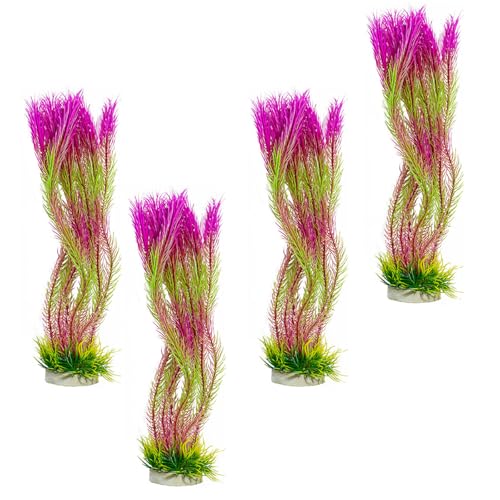 KAHDGSS Realistische Künstliche Grüne Pflanze Set 4 Mit Basis Für Fischtank Büro Aquarien Unterwasserlandschaftszubehör Aquarien Pflanze von KAHDGSS