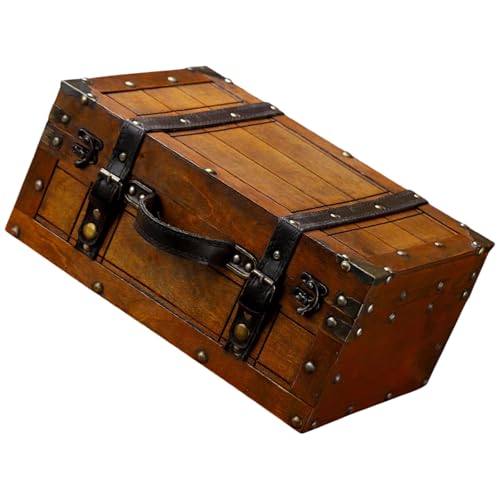 KAHDGSS Retro Stile Robuste Holzspeicherbox Für Schmuck Und Kleine Gegenstände Mit Handwerkskunst Und Elegantem Charme Retro Decorative Box von KAHDGSS