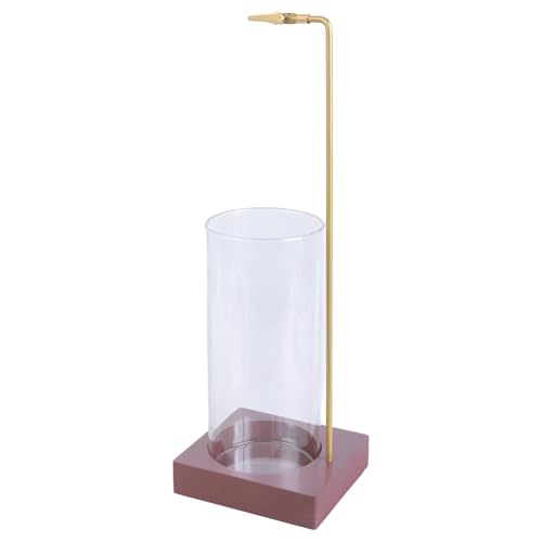 KAHDGSS Ruckszenbrenner Tablett Mit Abnehmbarem Glas Aschefänger Holzstock Standhalter Für Schlafzimmer Wohndekoration von KAHDGSS