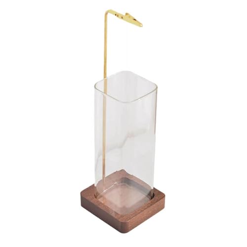 KAHDGSS Ruckszenbrenner Tablett Mit Abnehmbarem Glas Aschefänger Holzstock Standhalter Für Schlafzimmer Wohndekoration von KAHDGSS