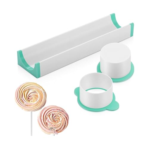 KAHDGSS Runde Kuchenschneider Maker Schimmelpilz Set Mit Tablett Mit Safe Plastik Und Ergonomischen Designs Zum Mühelos Backen Von Dickem Kuchenschneidemittel Schimmelpilz Set von KAHDGSS