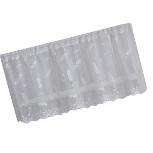 KAHDGSS Stilvoller Polyester Kaffeevorhang Mit Zartem Spitzenmuster Passen Meiste Fenster Ohne Werkzeug Müssen Einfache Installation Von Cafésvorhang Benötigen von KAHDGSS