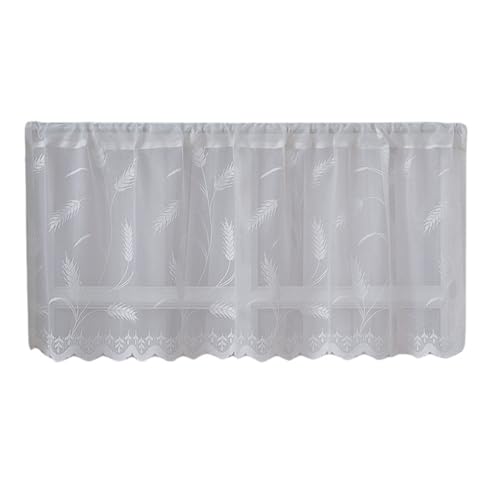 KAHDGSS Stilvoller Polyester Kaffeevorhang Mit Zartem Spitzenmuster Passen Meiste Fenster Ohne Werkzeug Müssen Einfache Installation Von Cafésvorhang Benötigen von KAHDGSS