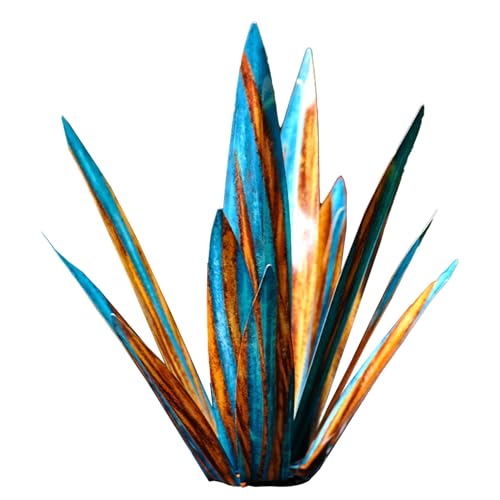 KAHDGSS Tequila Skulptur Metall Agave Pflanze Handbemalte Garten Ornament Outdoor Yard Stake Rasen Figuren Hausdekorationen Agave Gartendekorationen von KAHDGSS