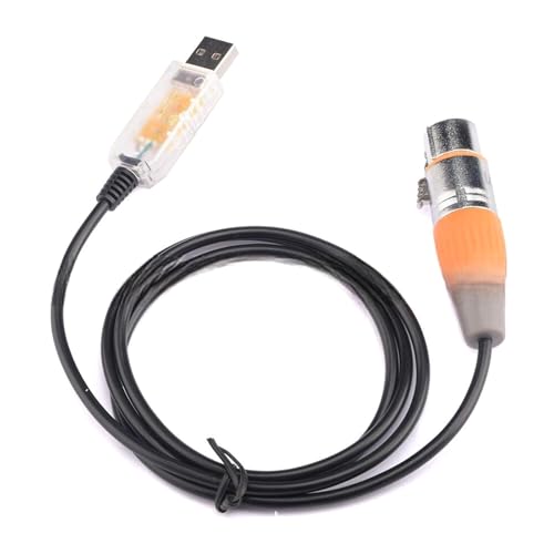 KAHDGSS USB Zu DMX512 Steuerkabel RS485 Konverteradapter Für Bühnenbeleuchtung 3 Pin 180 cm Schwarzes Gehäuse von KAHDGSS