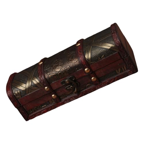 KAHDGSS Vintage Stile Robuste Holzhaarnadel Aufbewahrungsbox Mit Komplizierten Blumen Schnitzen Tragbares Zubehör Für Sammler Handgefertigte Holzbox von KAHDGSS