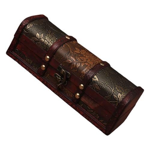 KAHDGSS Vintage Stile Robuste Holzhaarnadel Aufbewahrungsbox Mit Komplizierten Blumen Schnitzen Tragbares Zubehör Für Sammler Handgefertigte Holzbox von KAHDGSS