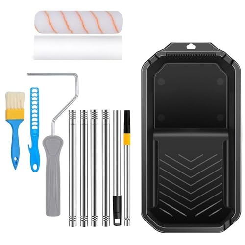 Kleines Farbroller-Set mit Mikrofaser-Walzen, Mehrzweck-Tablett, Wohnaccessoire für Wandmalerei, Mikrofaser-Walzen Kleines Farbroller-Set mit Mikrofaser-Walzen, Mehrzweck-Tablett, Wohnaccessoire für Wandmalerei, Mikrofaser-Walzen von KAHDGSS