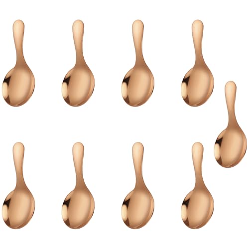 KAHDGSS Mehrzweck Non Raus Stahlschaufel Set 9PCS Miniatur Flat Konstruktion Sparsparung Für Gelees Kaffee Büro Verwenden Sie Miniaturdessertschaufeln von KAHDGSS
