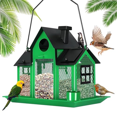 KAHDGSS Metall Hanging Bird Feeder Decorative House Wild Feeding Station Perfekt Für Garten Und Terrassen Hängende Dekorative Vogel KAHDGSS Metall Hanging Bird Feeder Decorative House Wild Feeding Station Perfekt Für Garten Und Terrassen Hängende Dekorative Vogel von KAHDGSS