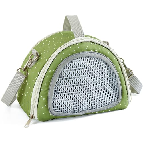 KAHDGSS Multifunktionaler Hamsterträger Bag AMMAUSBARE KLEINE TIERANHANDEL Handtasche Mit Sicherheitsriemen Und Belüftungslöcher Haustierträger Für Igel Und Hamster von KAHDGSS