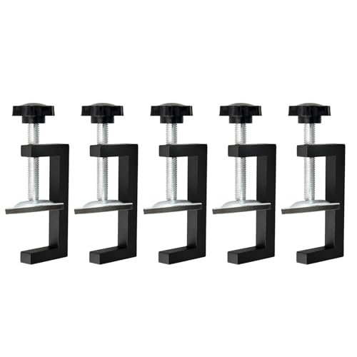 Packung Mit 5 C Klemmclips Einstellbare Schraubträger 57 Mm 2 2 Zoll Kiefer Öffnung Aluminium Tisch C Klemmstufe Schwere Duty von KAHDGSS