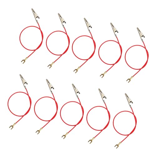 Packung Von 10 Metallclip Leads Teststrom Testdrähten Experiment Schaltungsleistung Leads Für Unterrichten Von Demonstration Physics Lab Connection Drähte von KAHDGSS