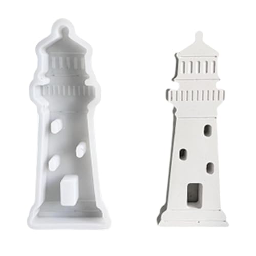 Silikonform mit Leuchtturm-Ornamenten für Heimwerker, Bastelarbeiten, Harze, Gießprojekte, Heimdekoration und kreative Leuchtturm-Form von KAHDGSS