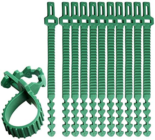 KAHEIGN 10Pcs Pflanzenbinder Verstellbar 35cm Flexible Pflanzenkabelbinder, Kunststoff Kabelbinder Gartenbinder Pflanzen Schnellbinder für Pflanzenunterstützung von KAHEIGN